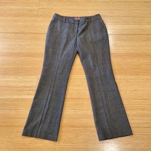 Boden Tweed Slacks Black/Gray Plaid Size 10